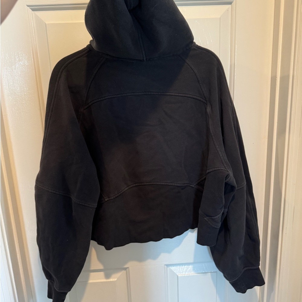 Lululemon Black Zip-Up Oversized Crop Scuba Hooded Jacket Size XL/XXL - Picture 13 of 15